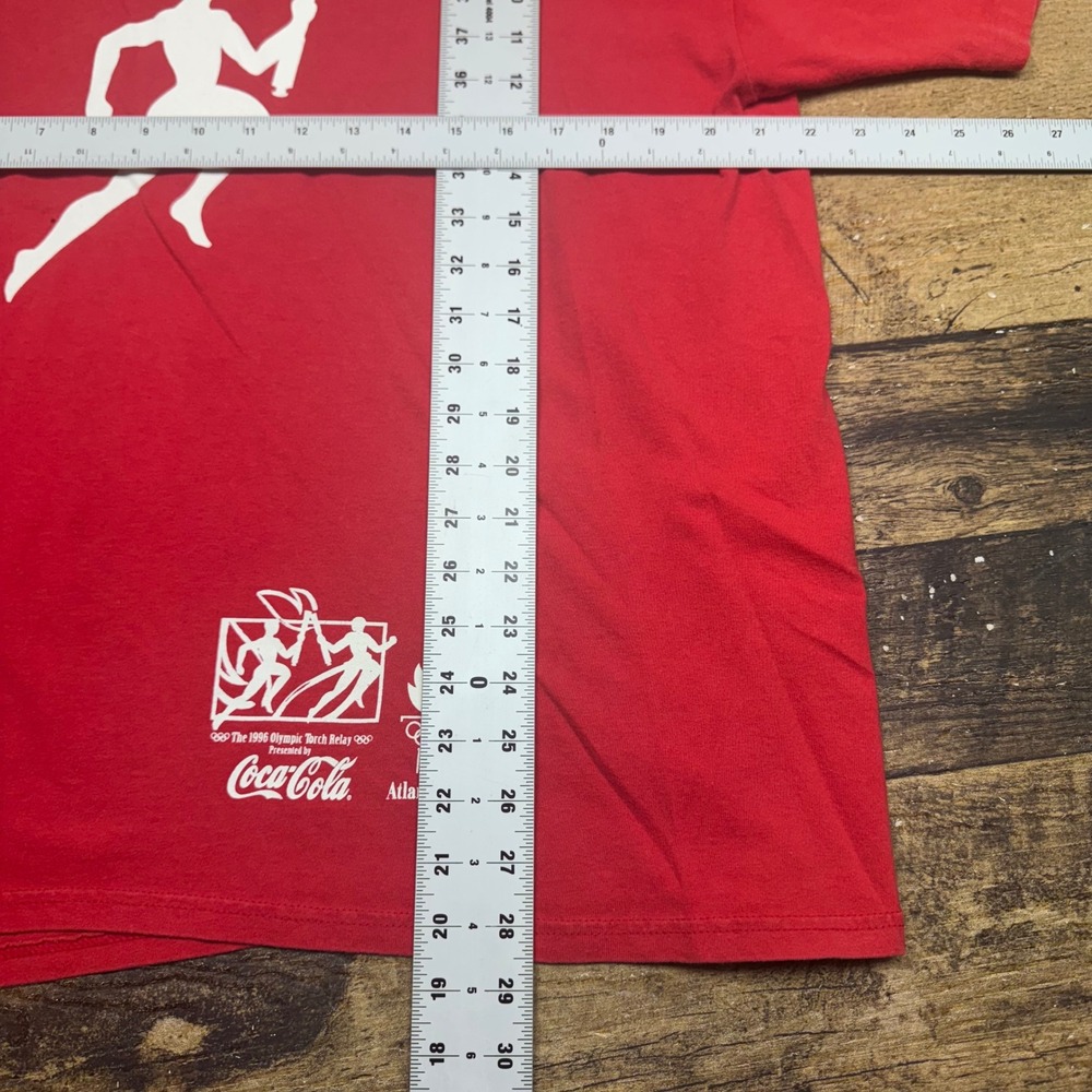 Hanes 1996 Atlanta Olympics Coca-Cola Torch Relay T-Shirt XL - Picture 5 of 7